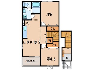 上横須賀駅 徒歩15分 2階の物件間取画像